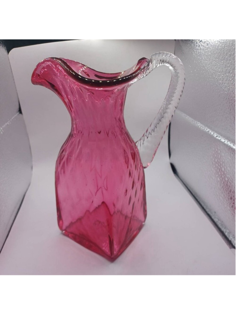 Chalet Canada Cranberry Glass Pitcher